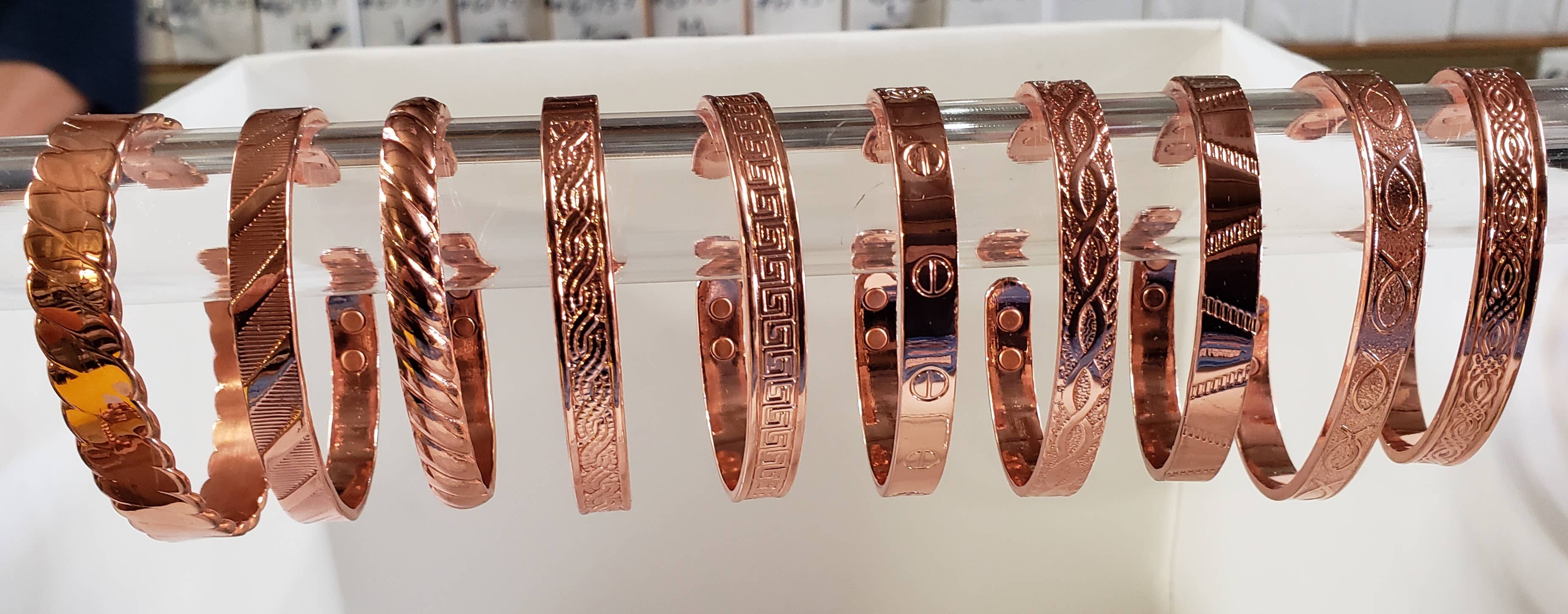 Shelley Enterprises Inc. - Wholesale Cuff Bracelet - 6190-C4 #5 Magnetic Pure Copper Cuff Adjustable1