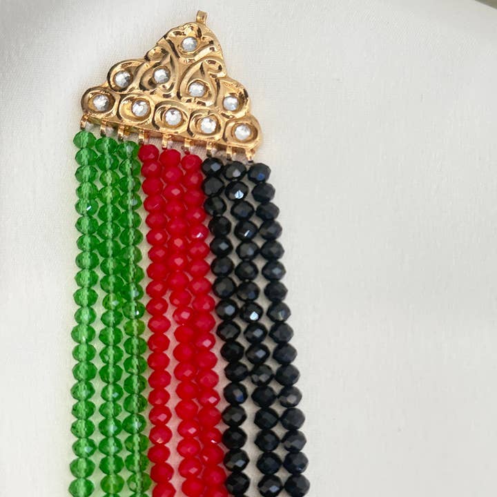 Vinnis Jewelry - Wholesale Beaded/Pearl Necklace - Phoolon Ki Shaan – Multistrand Beaded Kundan Necklace4