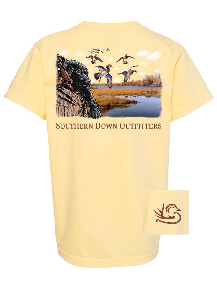 T-shirt per ragazzi Puppy Woodies per la vendita all'ingrosso da parte di Southern Down Outfitters