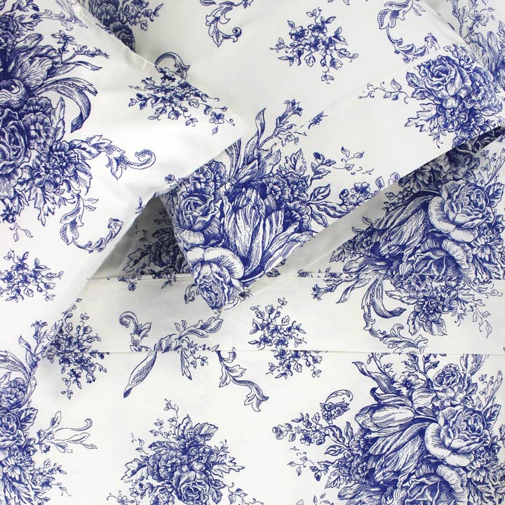 Mélange Home - Wholesale Sheet Set - Toile Printed Cotton Sheet Set