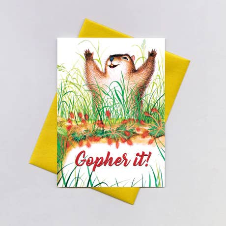 Laughing Elephant - Wholesale Birthday Card - Happy Gopher - Birthday Card