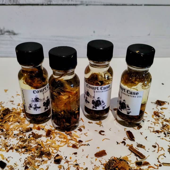 Muddy River Conjure – wholesale Meditation supplies – Intention Based Court Case Anointing Oil0