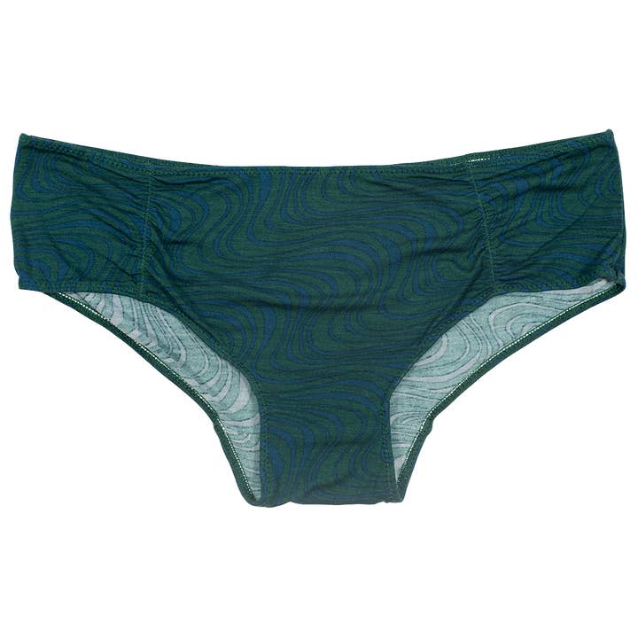 HIPSTER IN MODAL GROOVY SWIRL CON RUCHES per la vendita all'ingrosso da parte di Teri Lingerie's Love Libby Panties