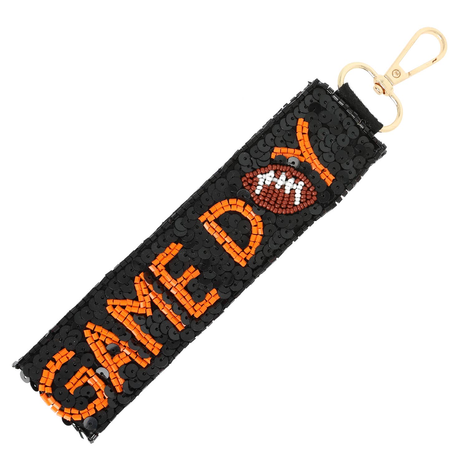 SP Sophia Collection - Wholesale Keychain - Women's - Game Day Seed Beaded Sequin Football Keychain 2