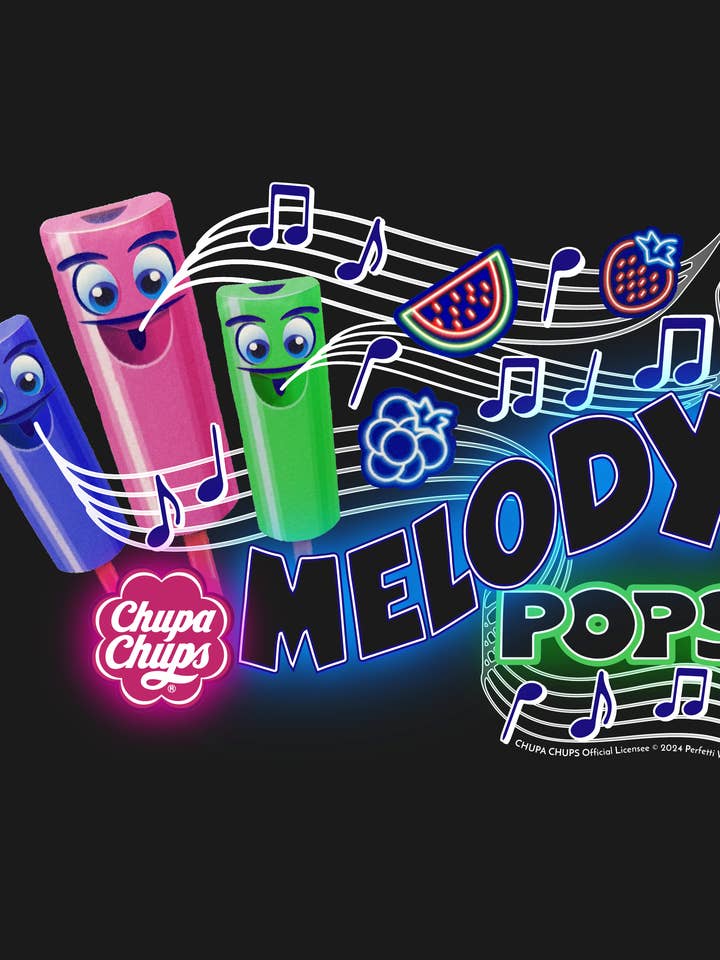 www.sweetvintagetees.com - Wholesale Screen Printed T-Shirt - Unisex - Chupa Chups Melody Pops Neon Character Tee1