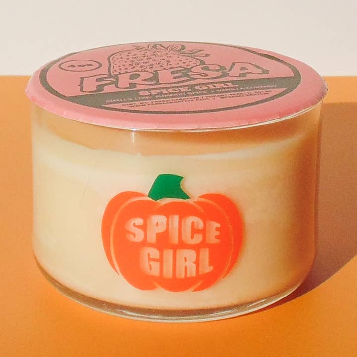 Fresa Creative - Wholesale Jar/Filled Candle - Spice Girl / Pumpkin Mini Candle / Latina + Midwest Inspired0