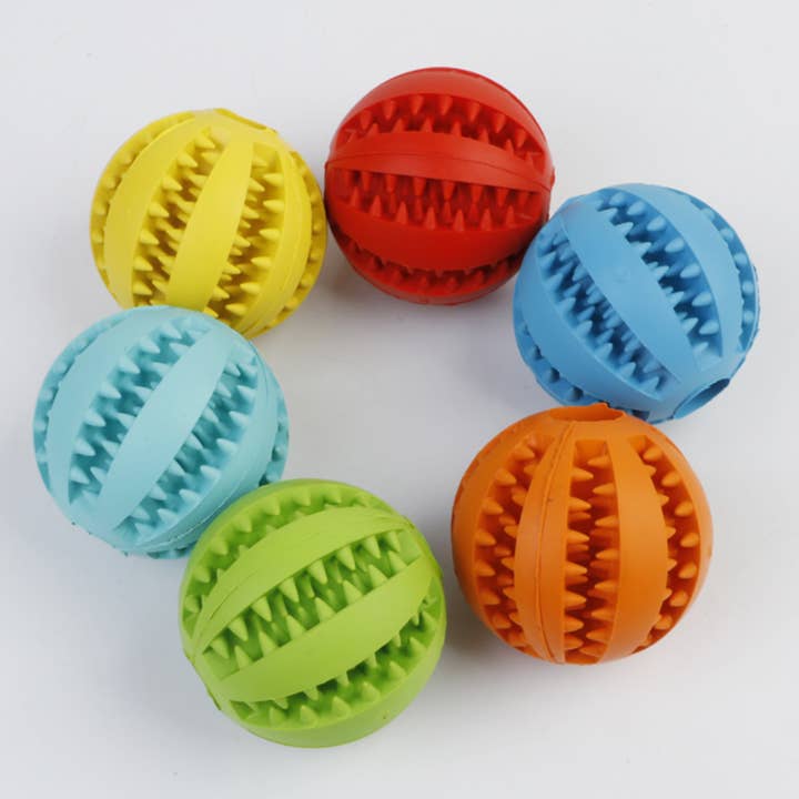 PR GROUPS LLC - Wholesale Pet Chew Toy - Dog - Tooth Cleaning Ball Dog Chew Toy - Assorted