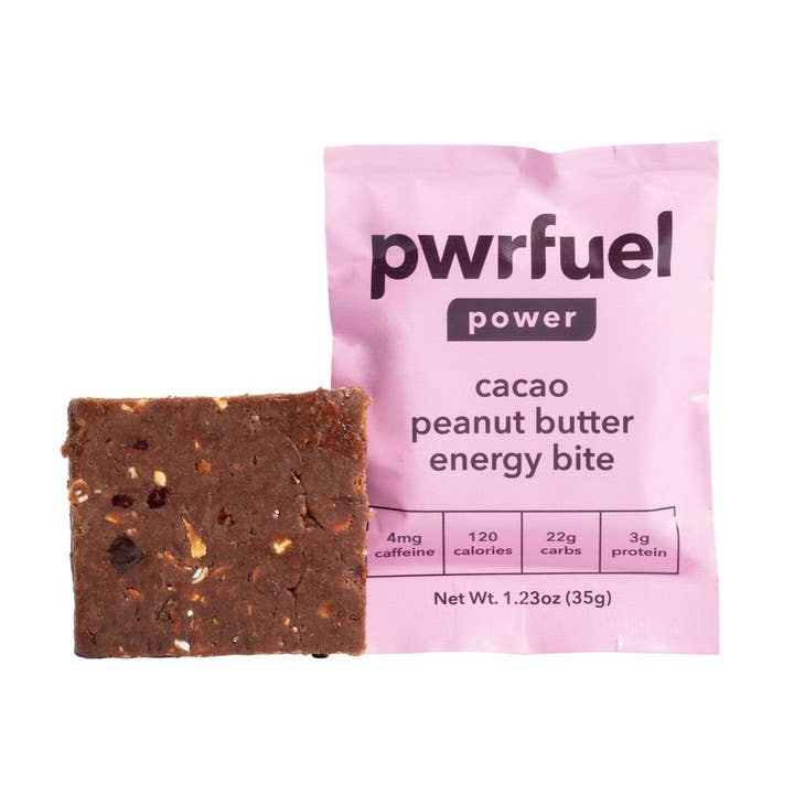 power box (12 packs) - cacao peanut butter energy bite for wholesale by pwrfuel