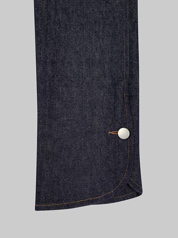 BLU PROFONDO Giacca con scollo a V a contrasto con giuntura divisa in vendita all'ingrosso su Faire12