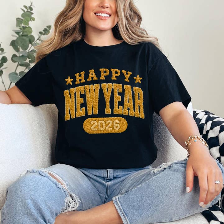 DLT Ecommerce - Wholesale T-Shirt (Graphic) - Women's - Happy New Year 2026 Tee, Faux yarn new year 2026 Sweatshirt5