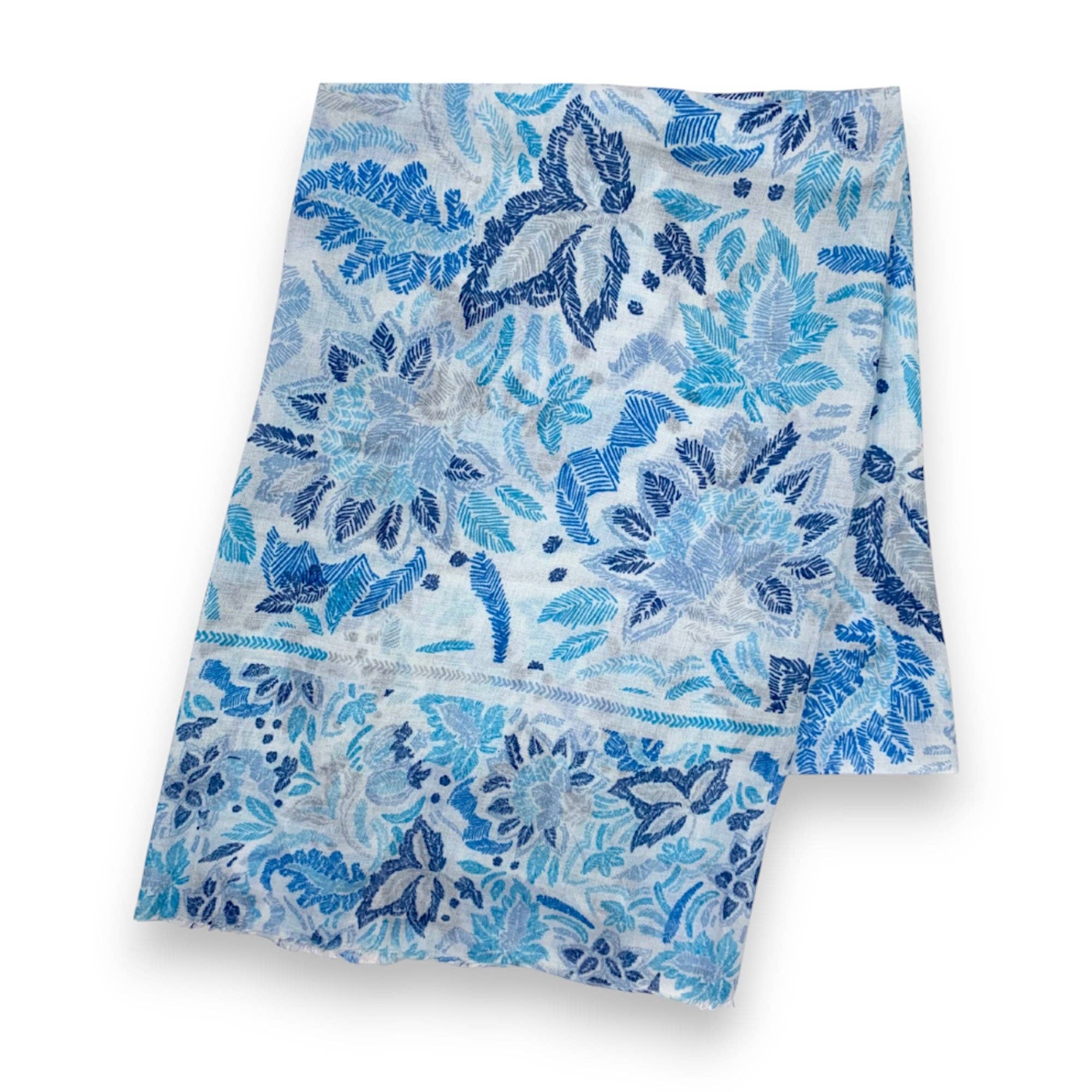 Lili Scarves (US Duty Free) – wholesale Scarf – Women's – Summer Leaves Print Scarf11