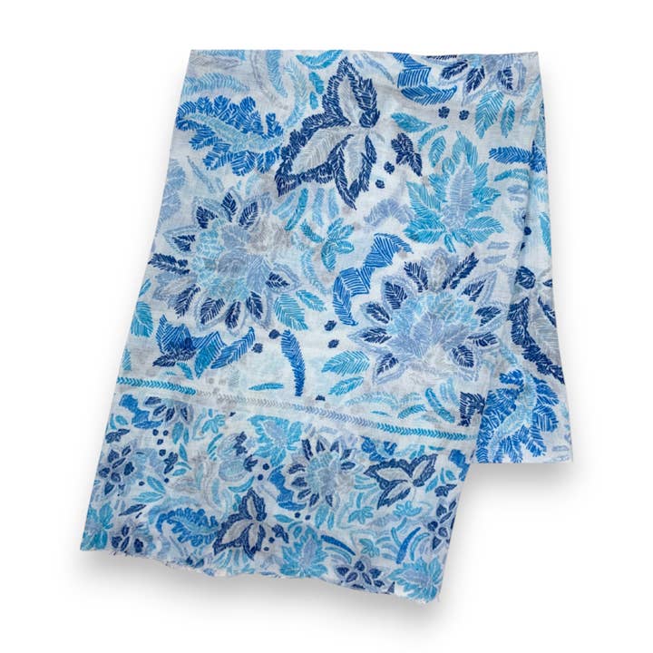 Lili Scarves (US Duty Free) – wholesale Scarf – Women's – Summer Leaves Print Scarf11