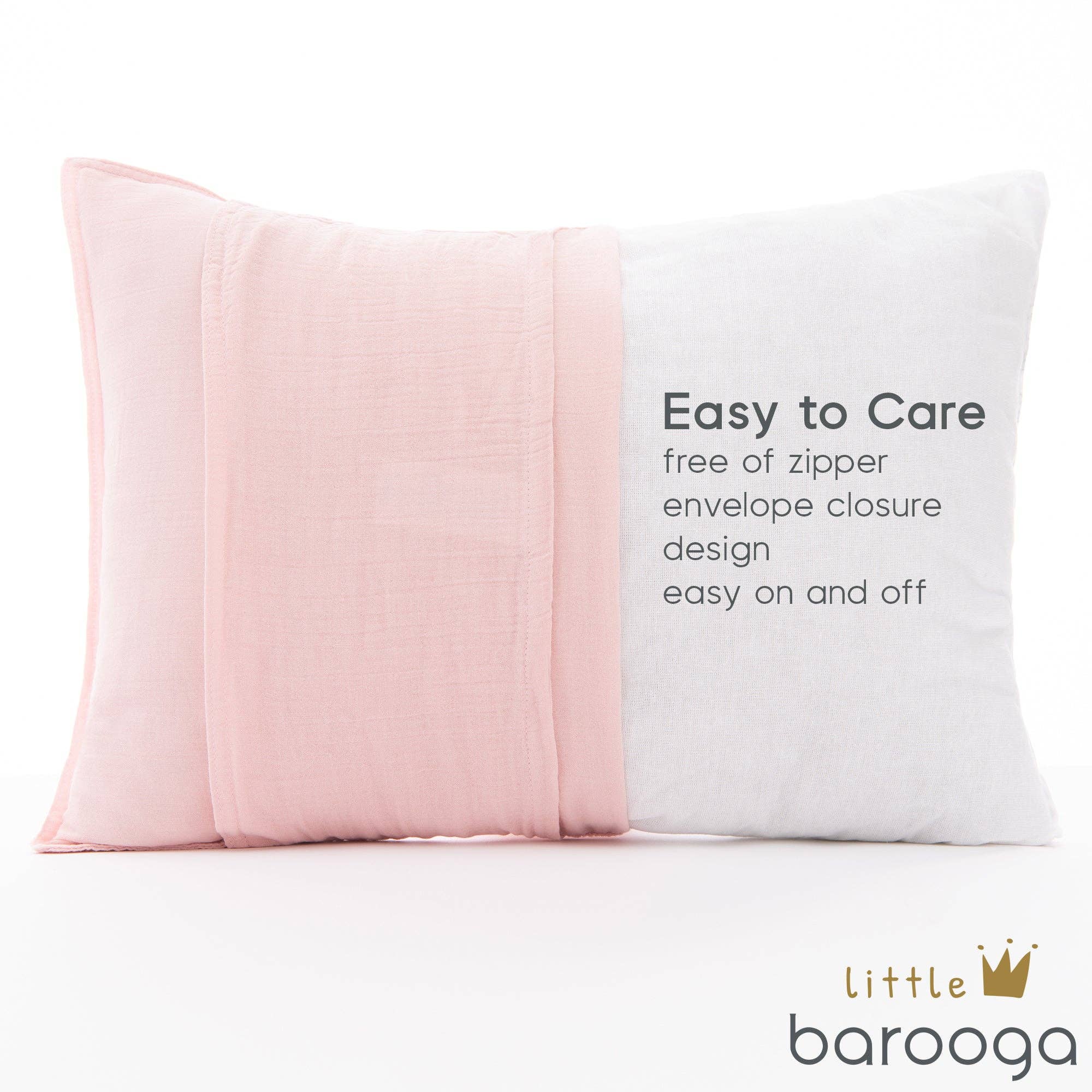 Barooga - Wholesale Bedding Pillowcase/Sham - Kids & Baby - Toddler Muslin Pillowcase, 14"x19", 2 Pack19