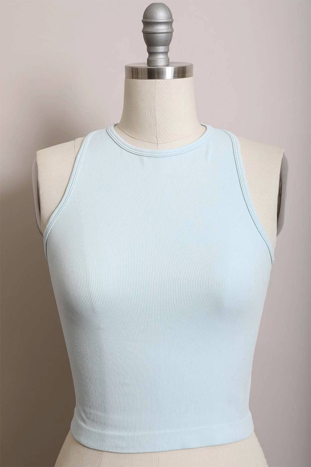 Leto Accessories - Wholesale Tank Top - Women's - Trendy Cropped Brami with High Neckline 💙6