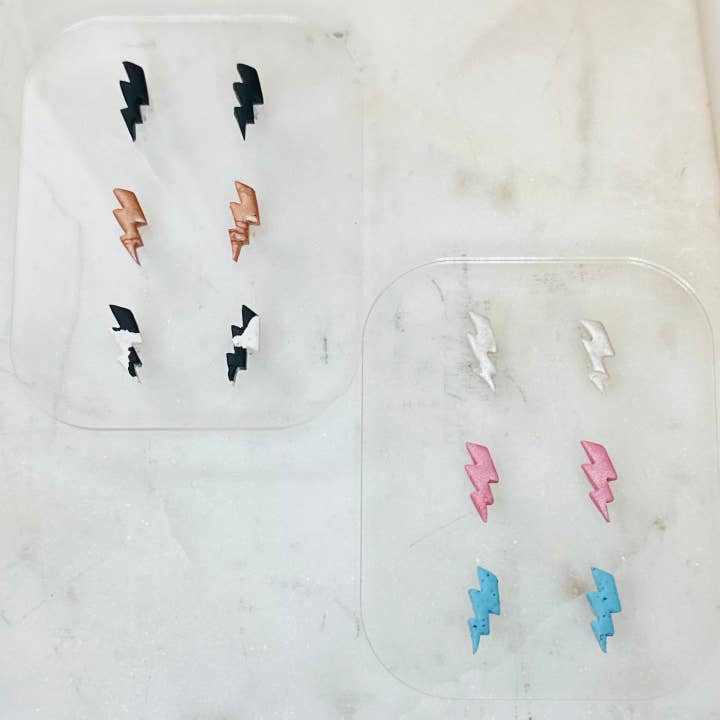 Simply C's - Wholesale Stud/Post Earrings - Lighting Bolt Studs - Polymer Clay Earrings