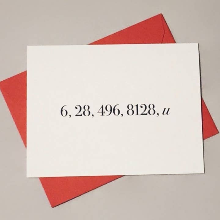 Carte mathématique To Me You Are Perfect pour la vente par theBird+theBeard