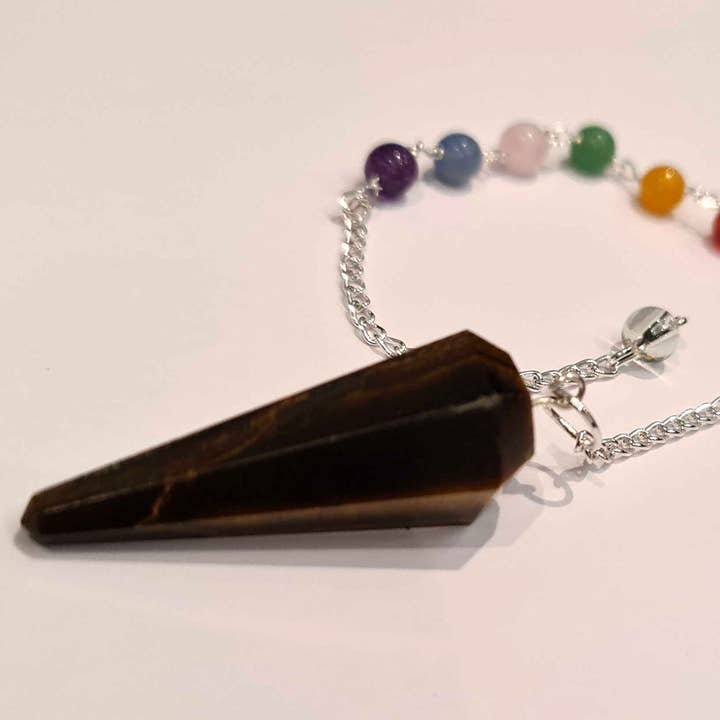 VIE - Wholesale Meditation Supplies - Pendulum with 7 Chakra Beaded Chain16
