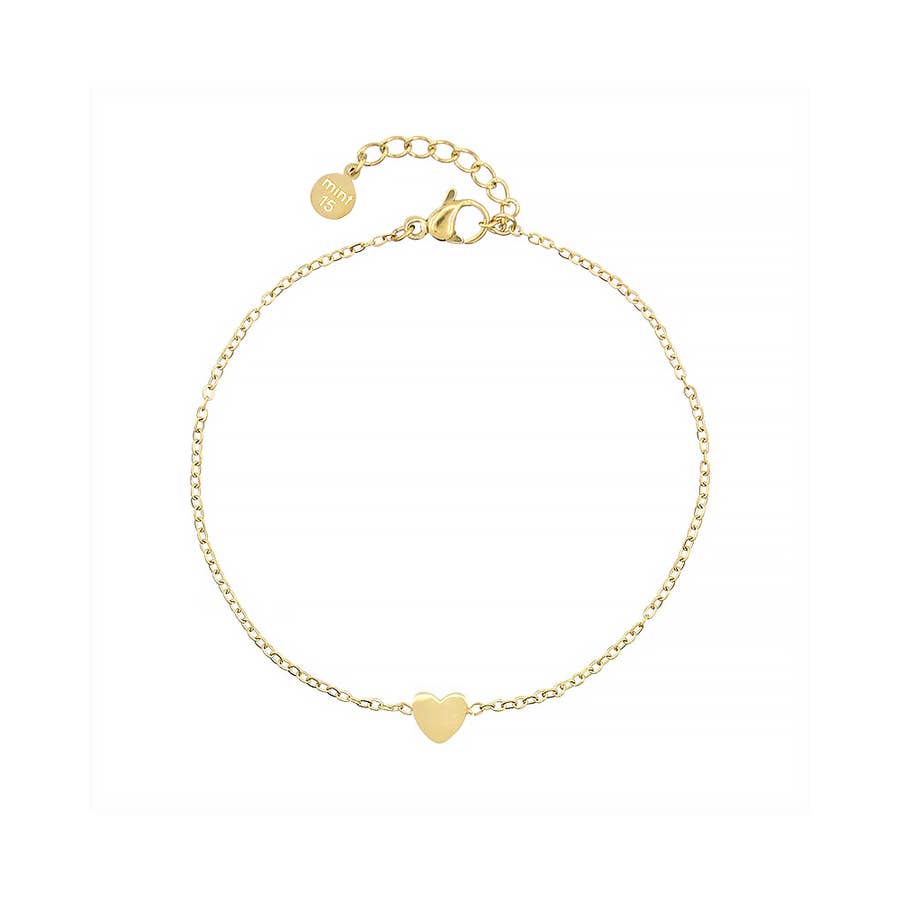 Delicate armband met klein hartje voor wholesale door Mint15
