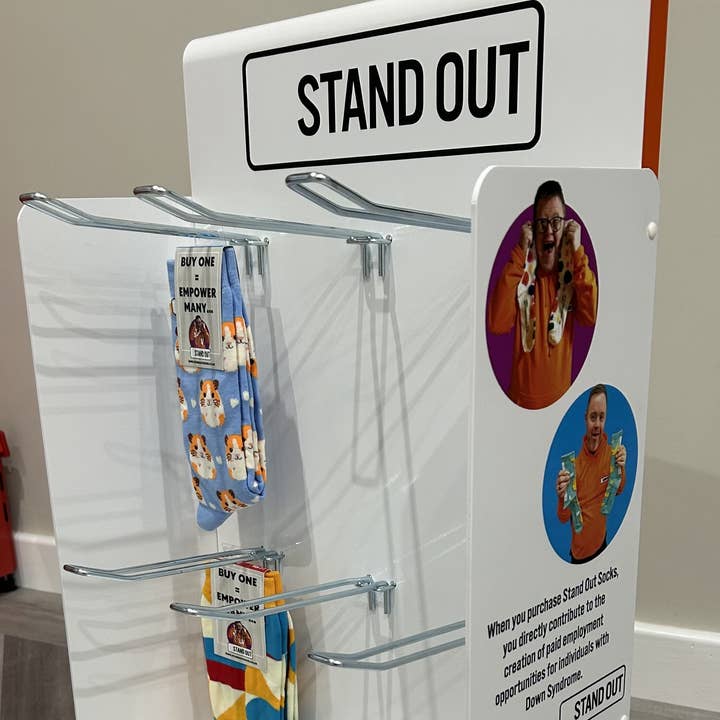 POS Tabletop Display Only for wholesale by Stand Out Socks