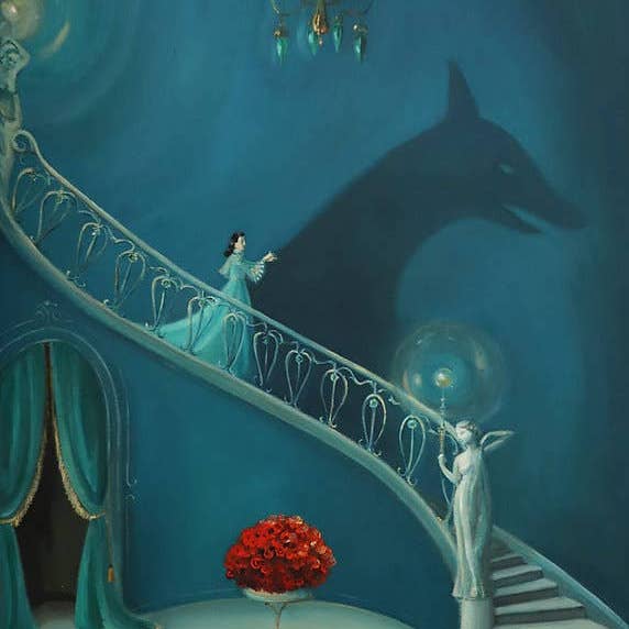 Sang bleu. Tirage d'art. 11 x 14 pouces pour la vente par JANET HILL STUDIO