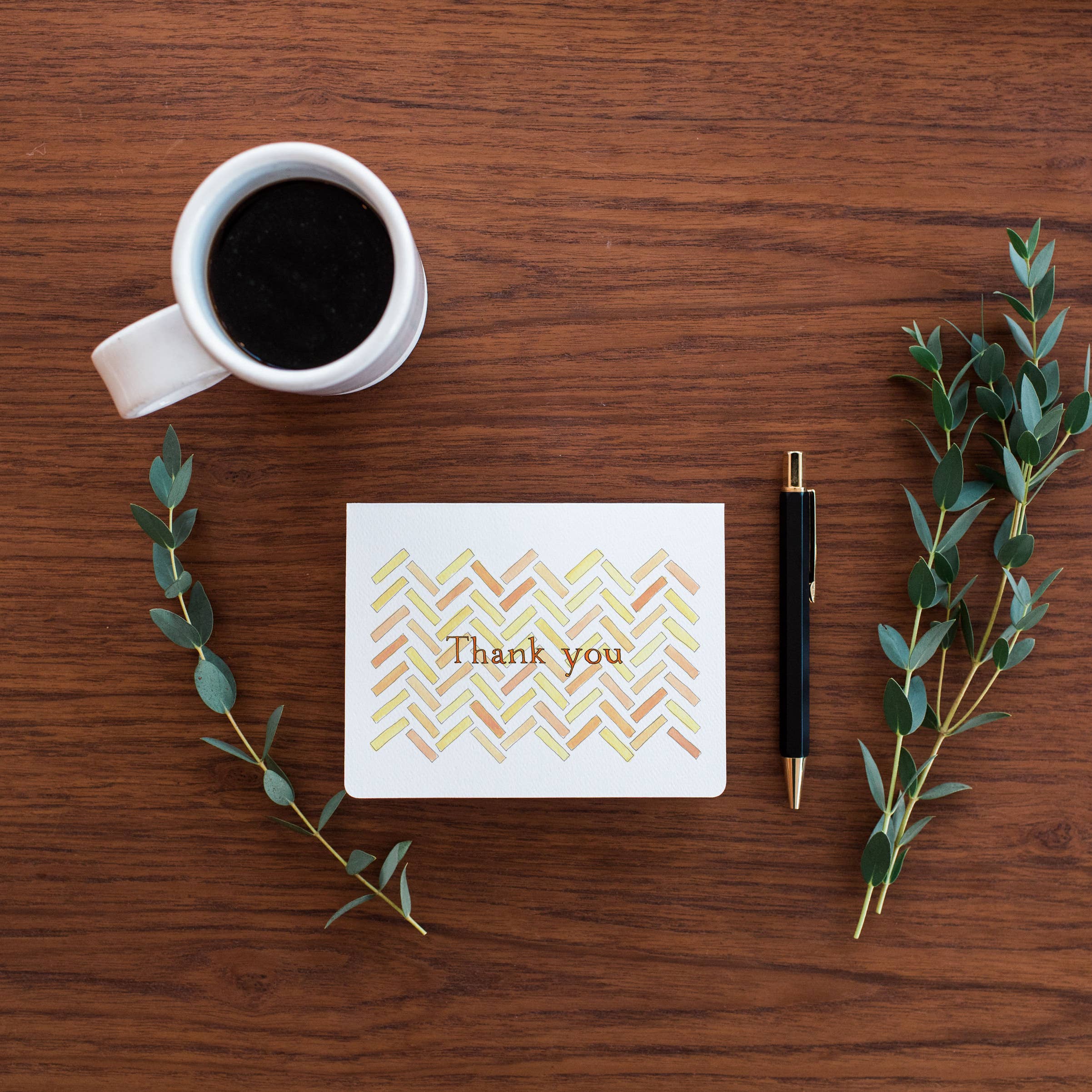 Gotamago - Wholesale Thank You Card - Herringbone Thank You Card Set of 61