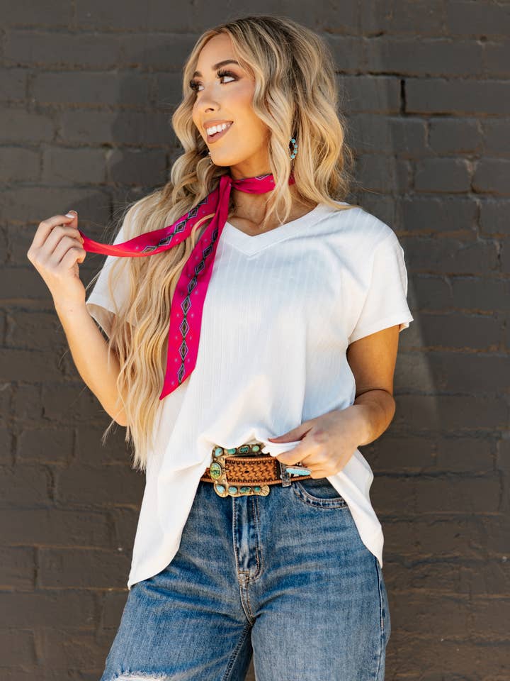 Andrée by Unit - Wholesale Knit Top - Women's - Casual Thick Ribbed V Neck Top
