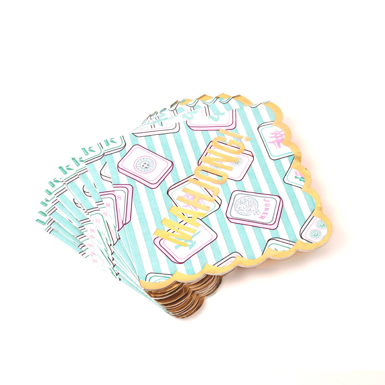 8 Oak Lane – Großhandel Einweg-Serviette – Mahjong-Streifen Papier-Servietten, 16er-Pack1