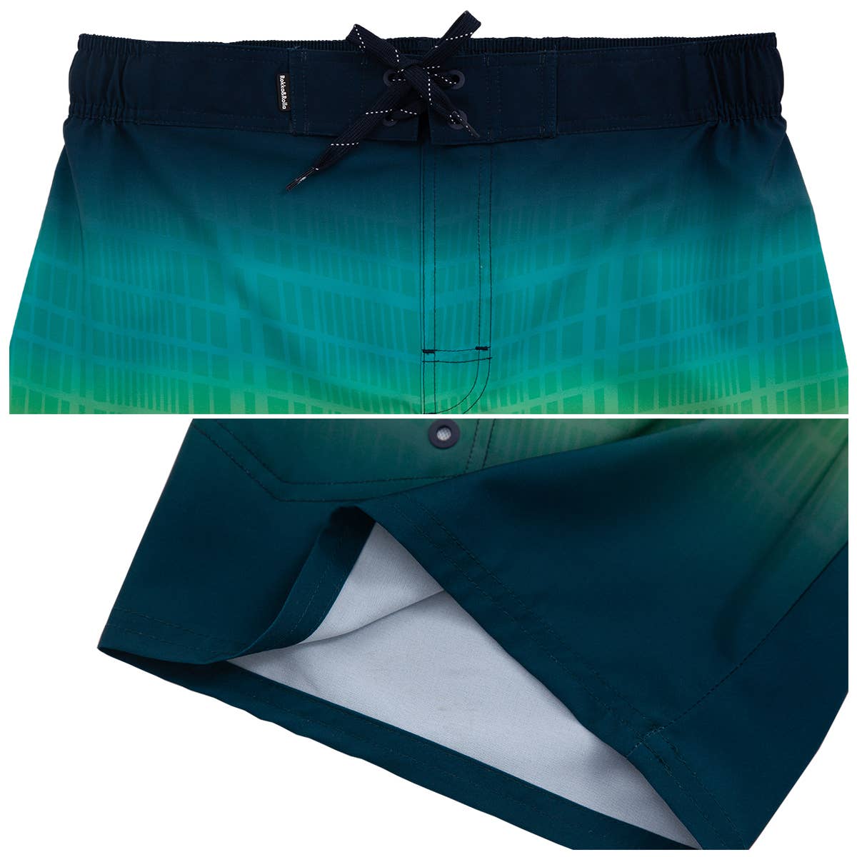 Rokka & Rolla - Wholesale Swim Shorts - Men's - Men's 9" Half Elastic Waist Board Swim Shorts Swimwear26