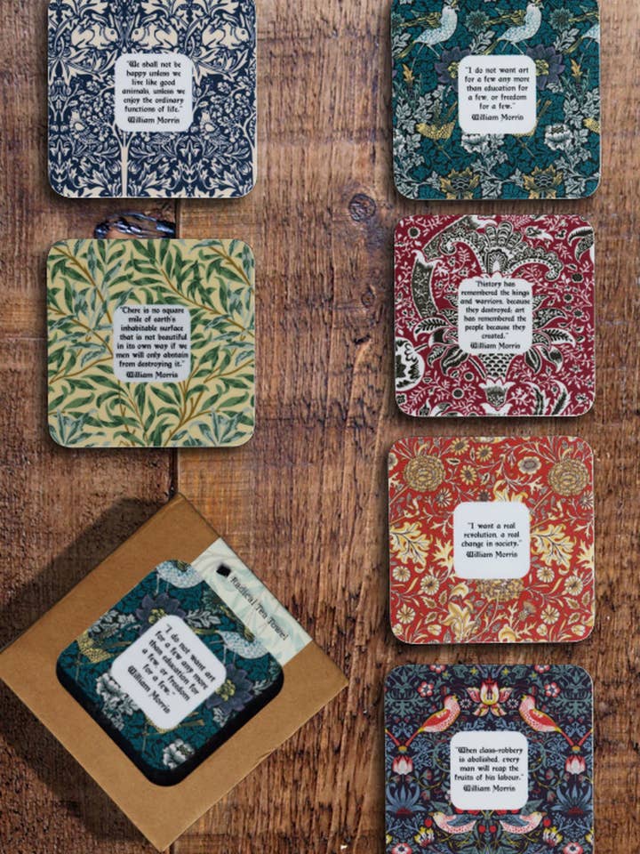 William Morris Radical Coaster Collection for wholesale by Radical Tea Towel North America
