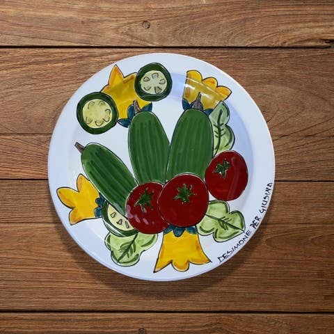 Ceramiche De Simone - Wholesale Dinner Plate - De Simone Plate for Giusina "Magical Summer"5