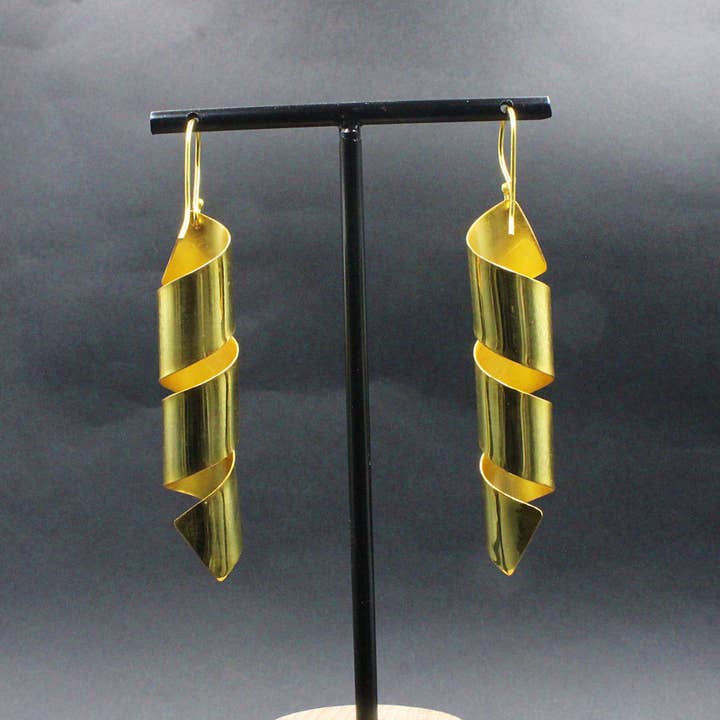 LA MAR - Wholesale Dangle Earrings - VIRUTA earrings dipped in gold2