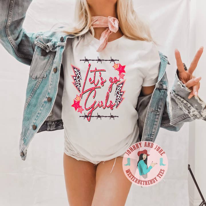 Let's Go Girls Bachelorette Party Shirts, Girls Trip, Nash for wholesale by Riley Mae Studio