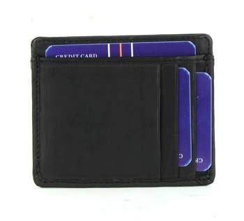 Leather Impressions Inc – porta-cartões - Unissexo por atacado – Estojo de cartão com estilo de janela I.D.8