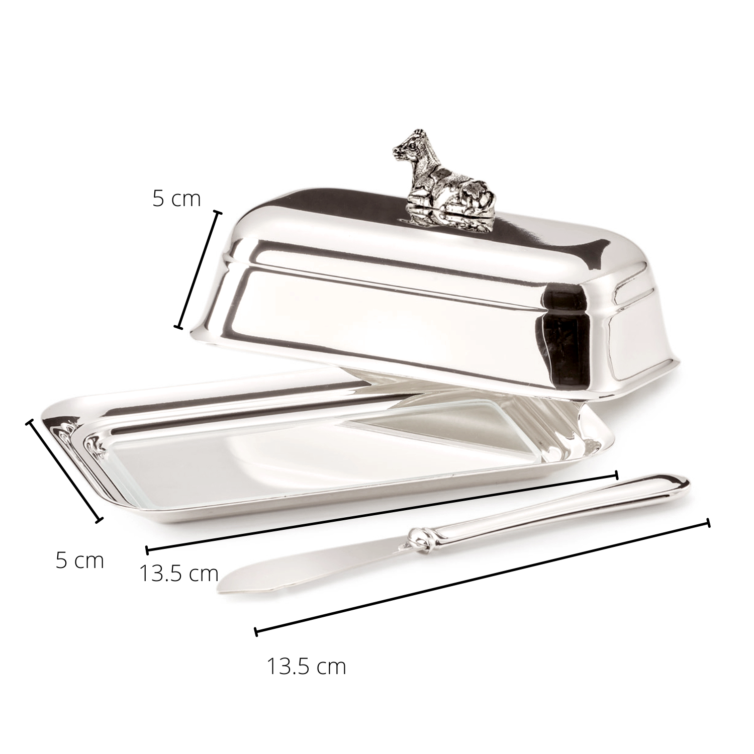 EDZARD – wholesale Butter dish – Butter serving set COW L 18 cm1