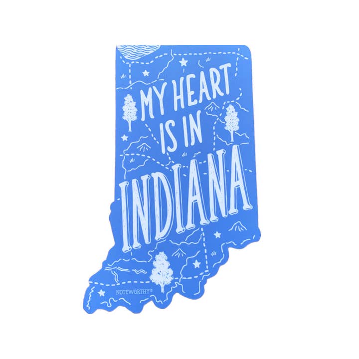 Indiana Sticker for wholesale by Noteworthy Paper & Press