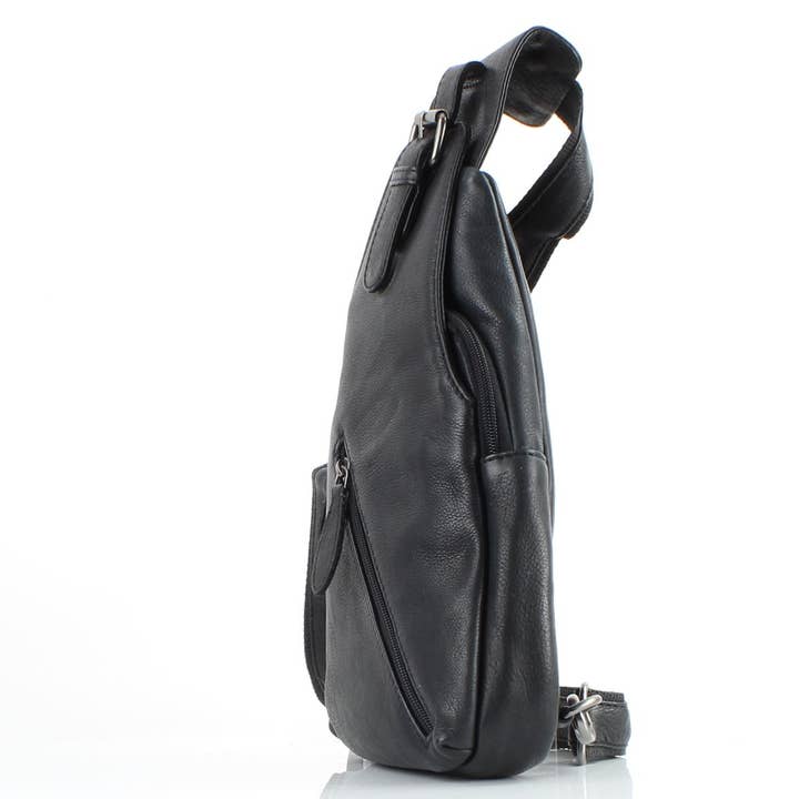 Leather Impressions Inc - Wholesale Crossbody Bag - Unisex - Leather sling bag, Minimalist crossbody chest bag AB176715