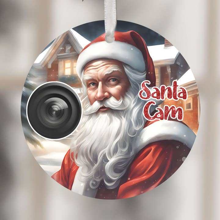 Santa Cam Ornament for Funny Christmas Gift Ornament Swap for wholesale by The Game Day Family