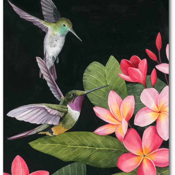 Hummingbirds I Gallery-Wrapped Canvas Wall Art for wholesale by Courtside Market