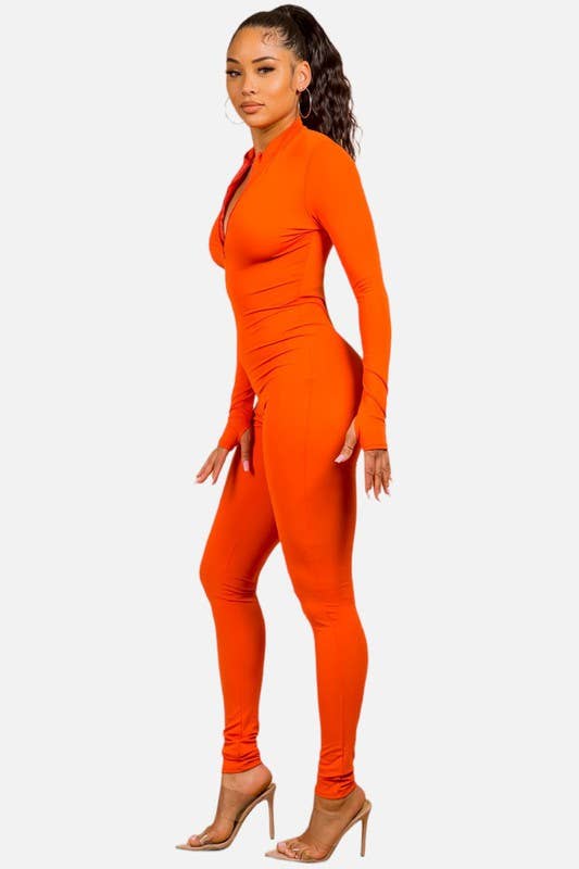 Jour – Engroshandel Jumpsuit - Dame – Jumpsuit til kvinder i nylonblanding med lynlås foran DT21343