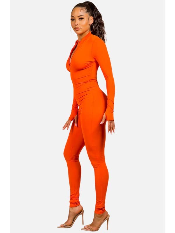 Jour – Engroshandel Jumpsuit - Dame – Jumpsuit til kvinder i nylonblanding med lynlås foran DT21343