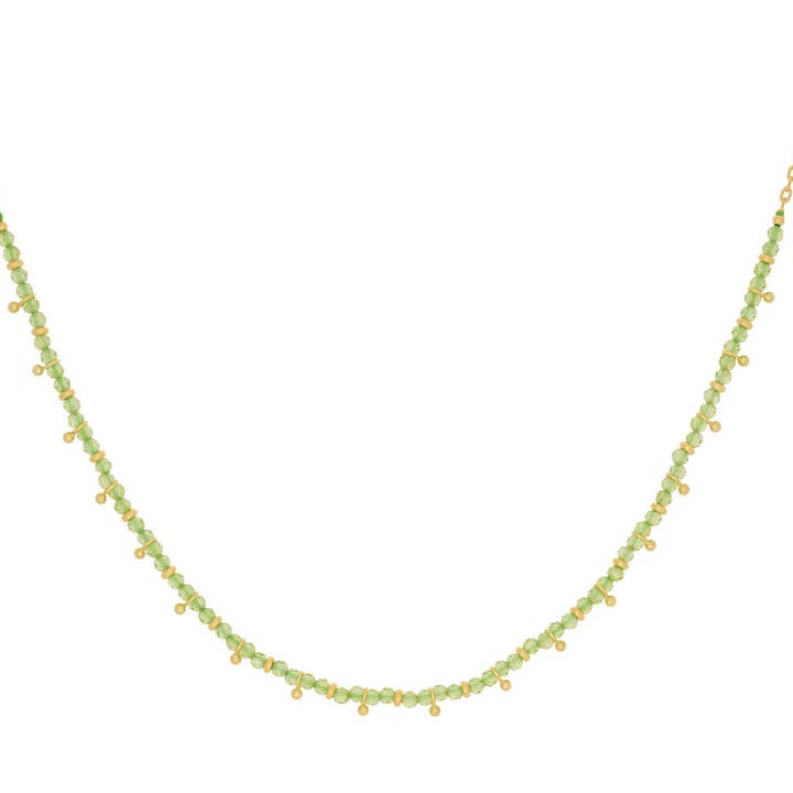 Collar Salus Gold Peridot para venta al por mayor de Boho Betty