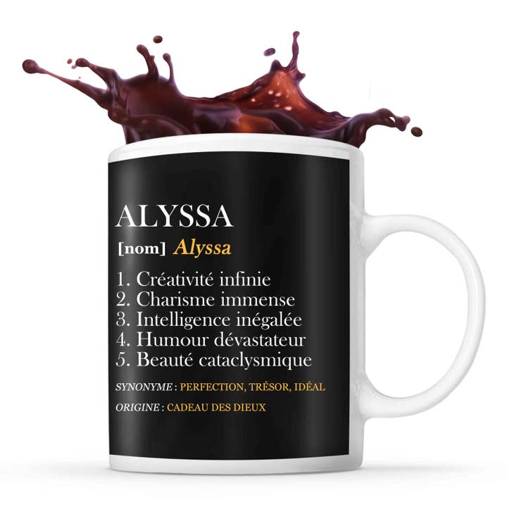Mug Alyssa Définition Perfection pour la vente par Planetee