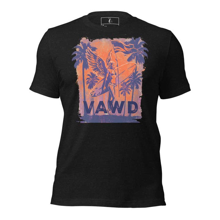 VAWD Vintage Rock & Roll Beach T-Shirt – Retro Surf- und Musik-inspiriertes Unisex-T-Shirt für den Großhandel von VAWDesigns