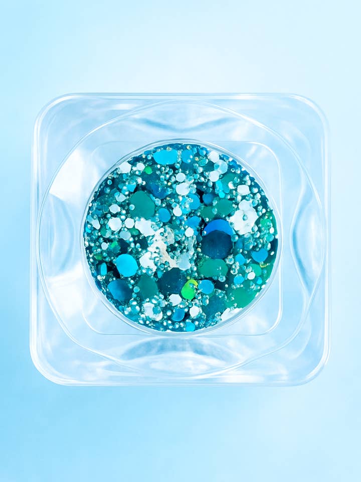 Gel pailleté iconique (bleu sarcelle + blanc) pour la vente par Glitter Up Nola