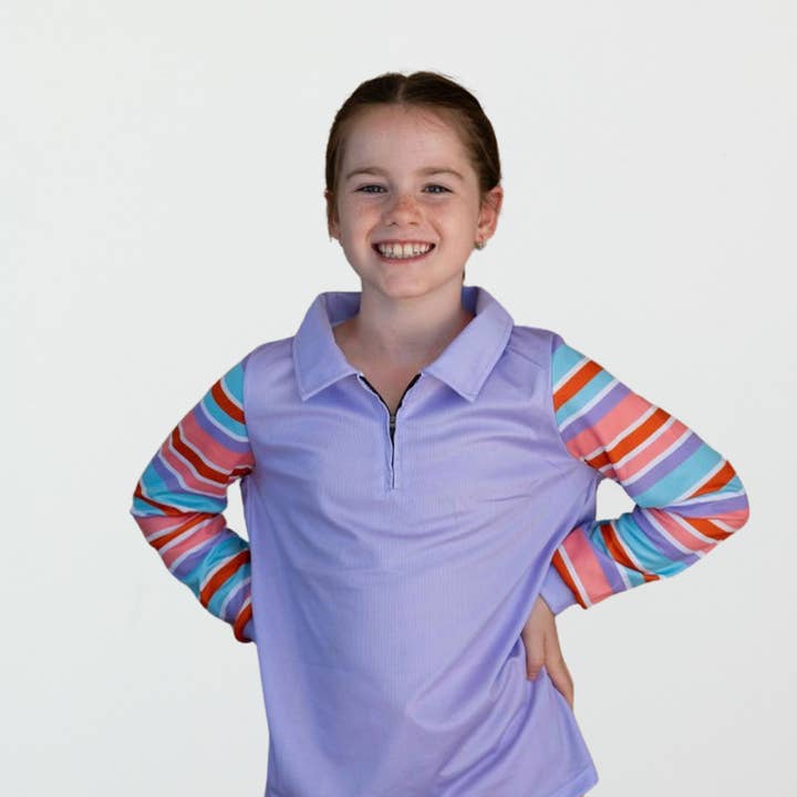 Kids Sun Shirt - Rainbow Ripple for wholesale by French Soda
