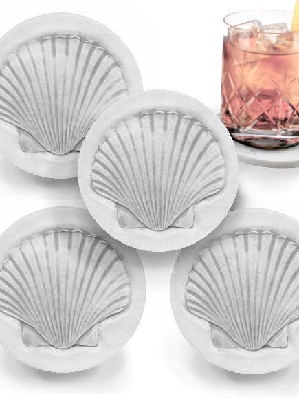 Scallop Shell Drink Coasters for wholesale by McCarter Coasters