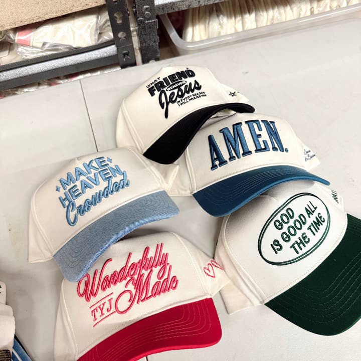 KENZKUSTOMZ - Wholesale Trucker Hat - Women's - Make Heaven Crowded - Denim Vintage Trucker Hat4