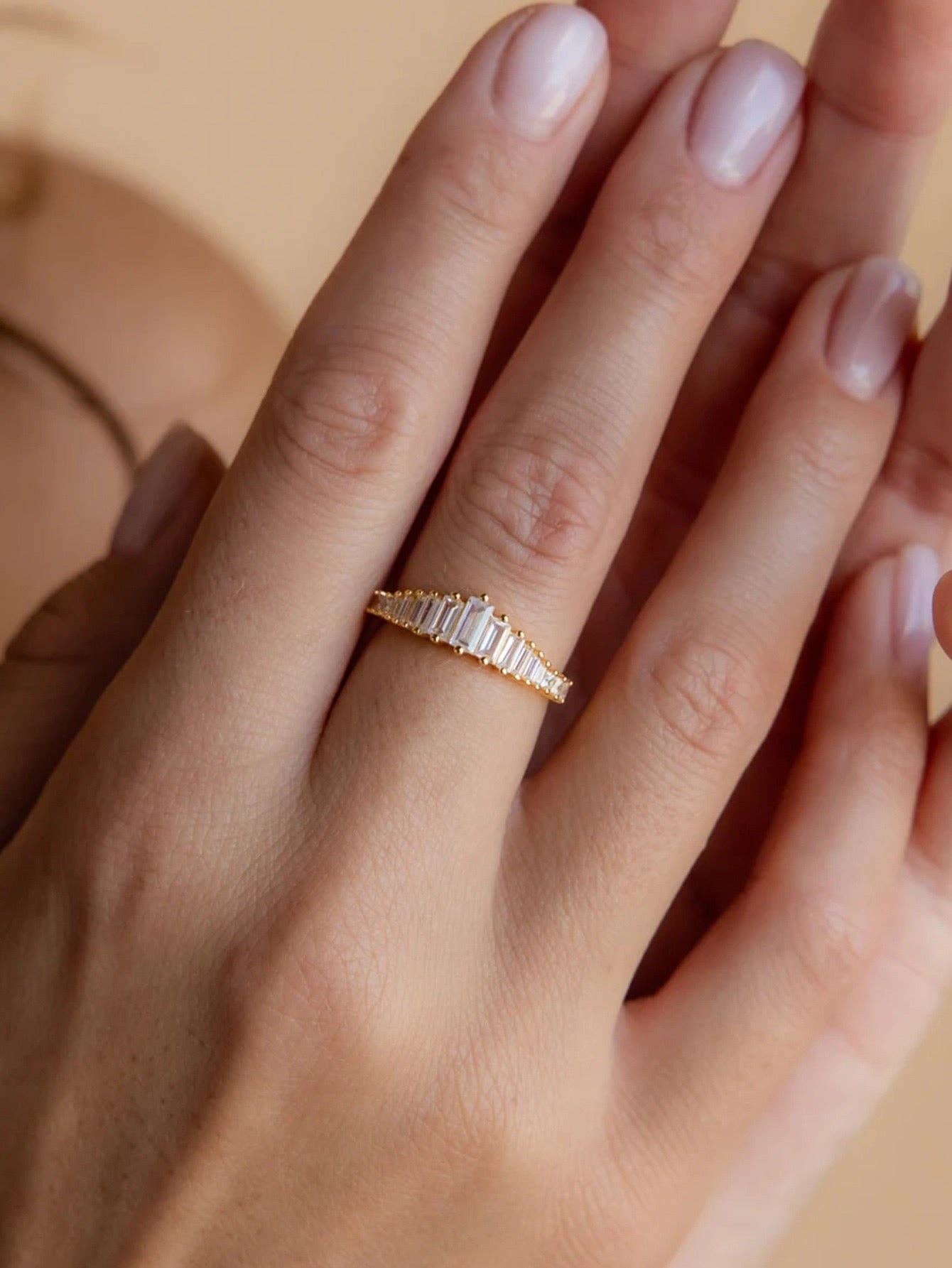 LanLivia - Wholesale Multi-Stone Ring - Transition Eternity Rings with Emerald-cut Stones5