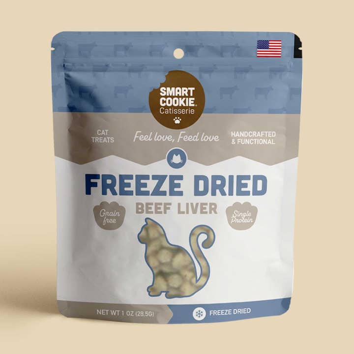 NEW! Freeze-Dried Beef Liver Cat Treats for wholesale by Smart Cookie Barkery