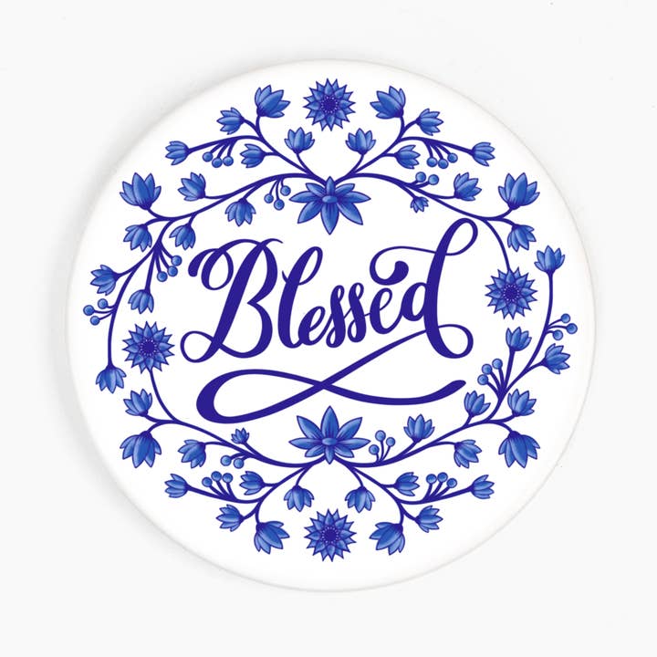 BLESSED CERAMIC COASTER for wholesale by frog and gnome